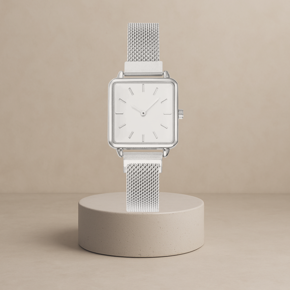 Noa - Elegant clock with square case