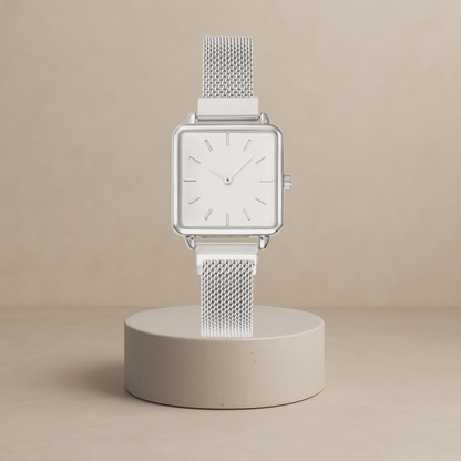 Noa - Elegant clock with square case