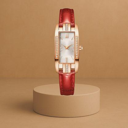 Elegant square luxury watch for women