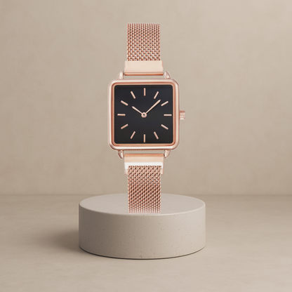 Noa - Elegant clock with square case