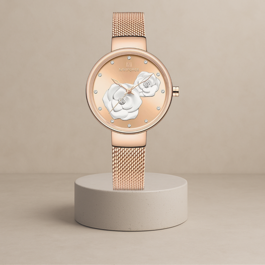 Ella - Elegant steel link watch - A timeless staple for your style