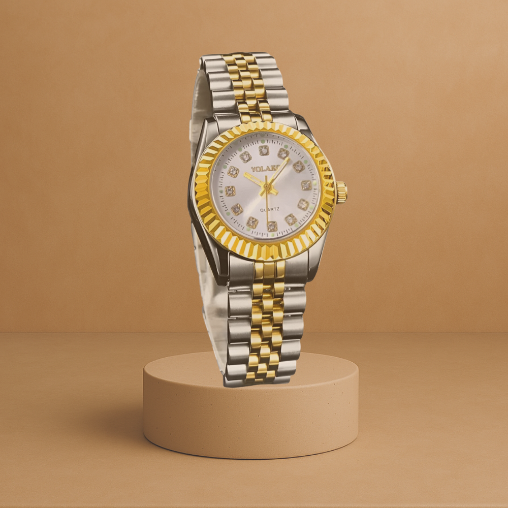 Fay - Elegant round gold wristwatch - Your stylish and practical must-have!