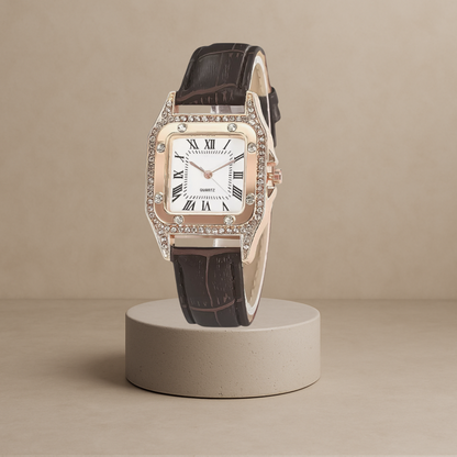Isabel - Elegant leather quartz watch - Your perfect companion for luxury and style