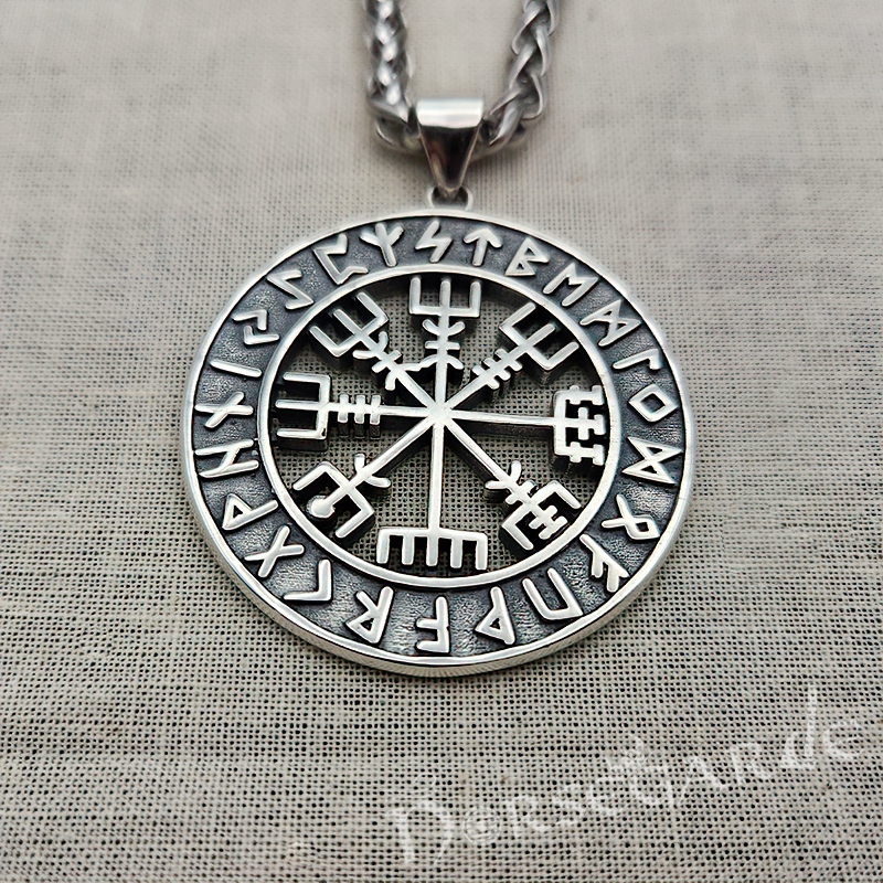 Vegvisir Compass Runic Amulet - Sterling Silver