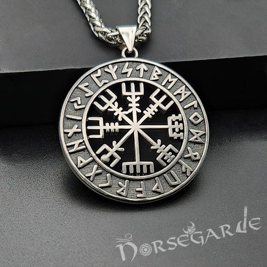 Vegvisir Compass Runic Amulet - Sterling Silver