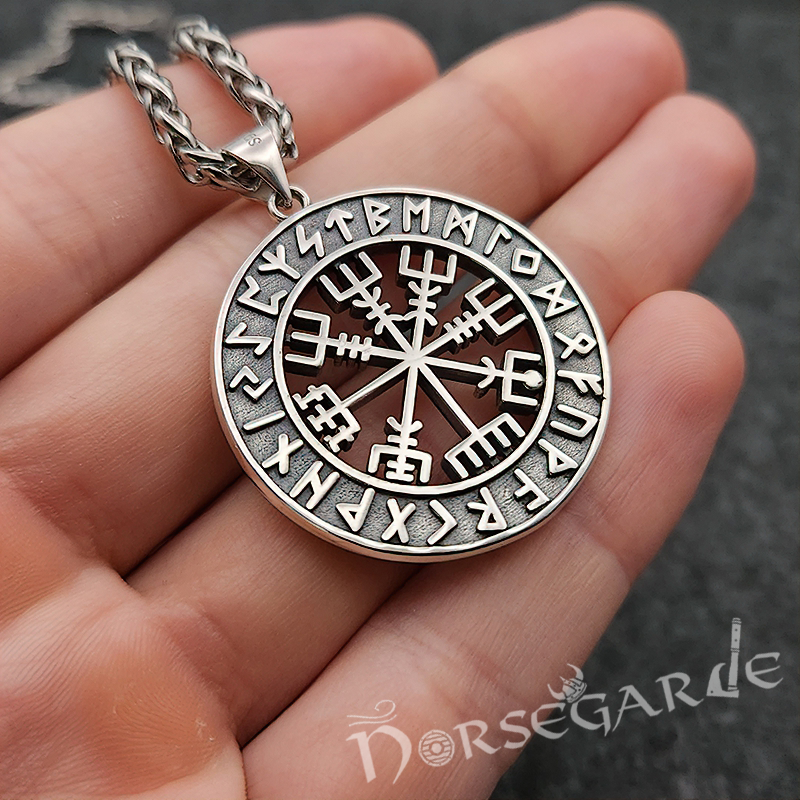Vegvisir Compass Runic Amulet - Sterling Silver