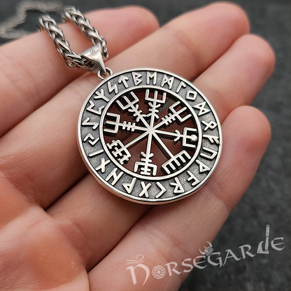 Vegvisir Compass Runic Amulet - Sterling Silver