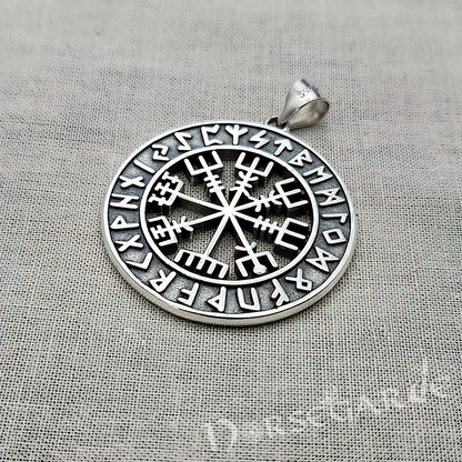 Vegvisir Compass Runic Amulet - Sterling Silver