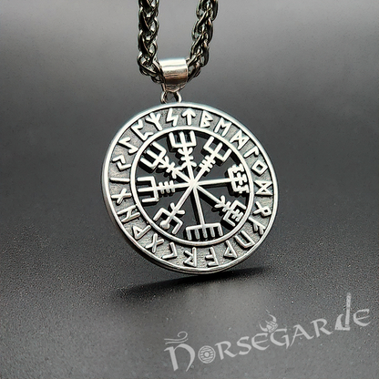 Vegvisir Compass Runic Amulet - Sterling Silver