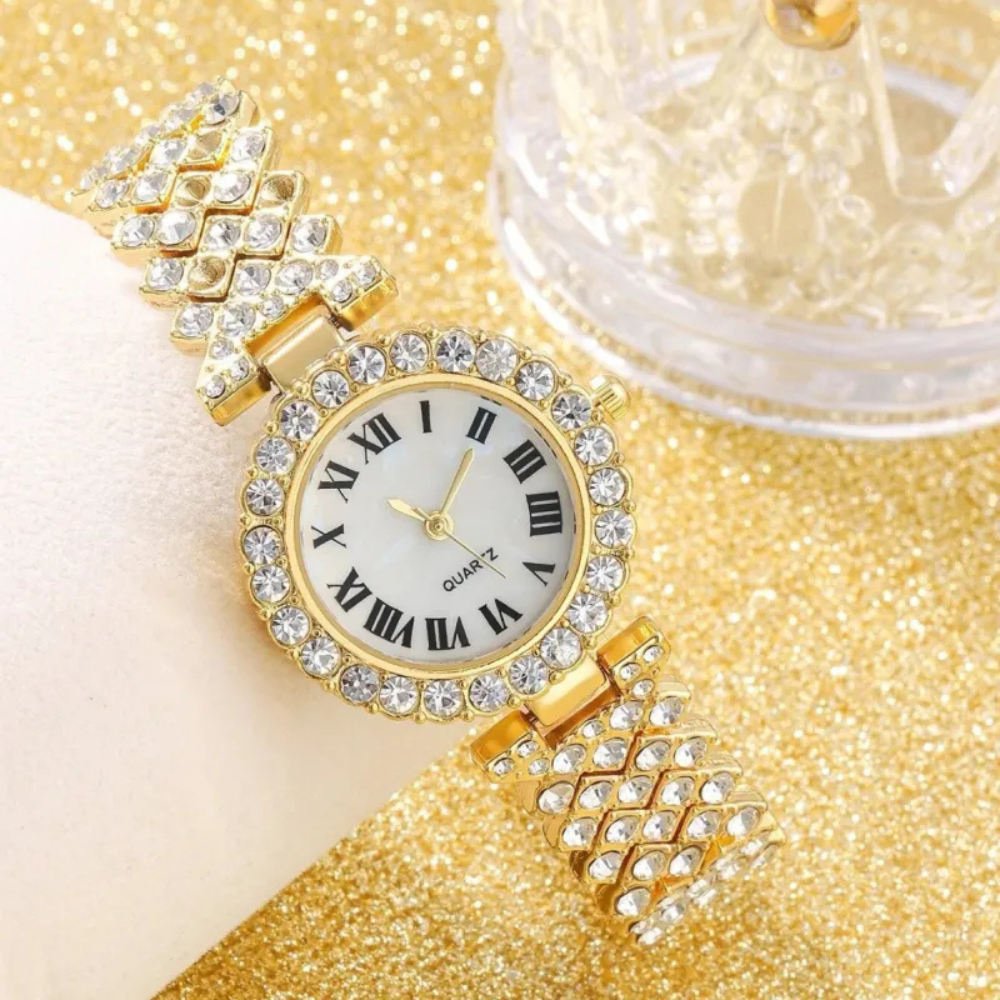 Velora |  Watch Gift Full Diamond Versatile Quartz Watch