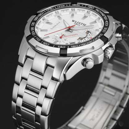 Luxury Men’s Waterproof Quartz Watch – Stainless Steel Chronograph | 47mm