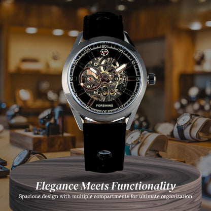 Felipe | Bold Men’s Skeleton Leather Watch