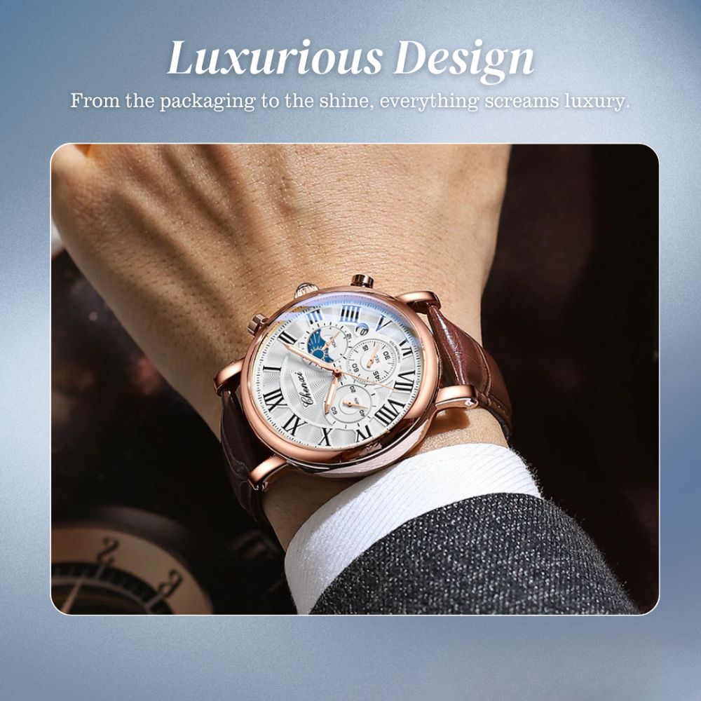 Gregory | Chrono Lunar Leather Watch