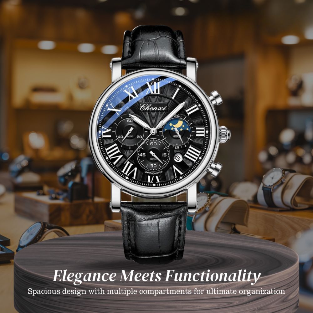 Gregory | Chrono Lunar Leather Watch