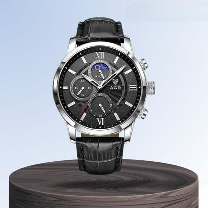 Ruben | Modern Moon Phase Leather Watch