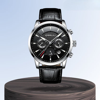 Rowan | Trendy Army-Inspired Leather Timepiece Watch | 42mm