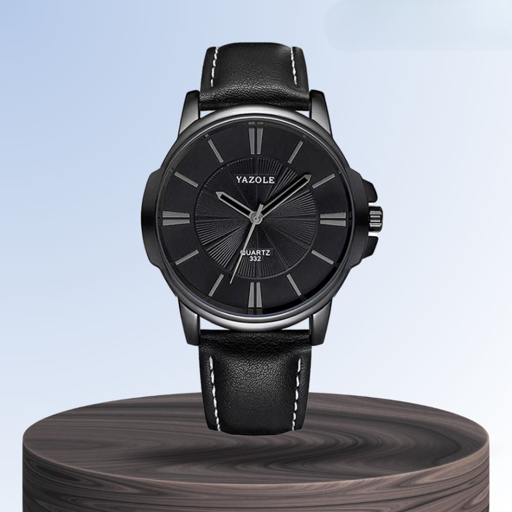 Gavin | Opulent Glass Leather Watch | 45mm