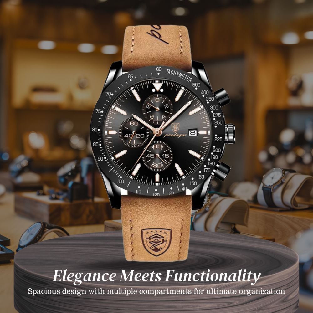 David | Stylish Men’s Chronograph with Versatile Strap Options | 44mm