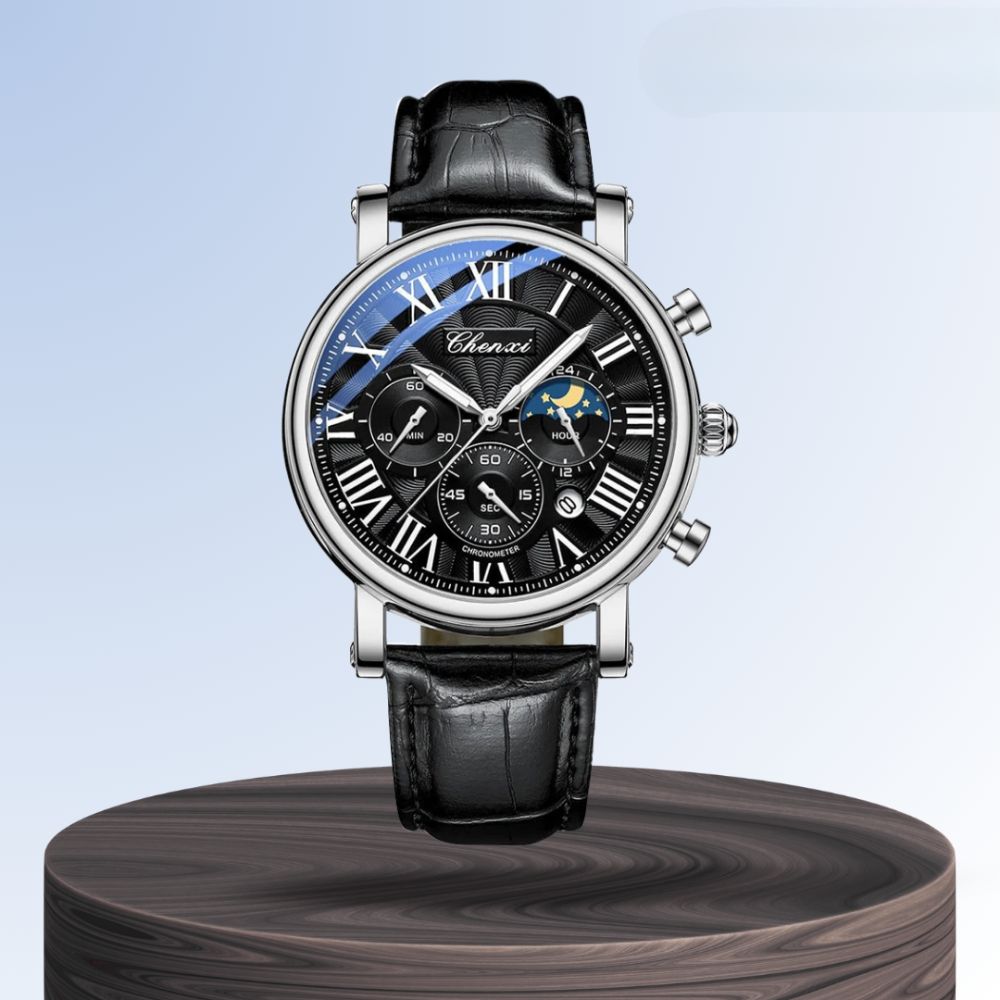 Gregory | Chrono Lunar Leather Watch