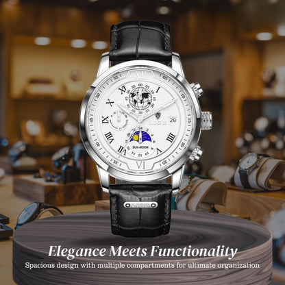 Liam | Celestial World-Time Leather Watch