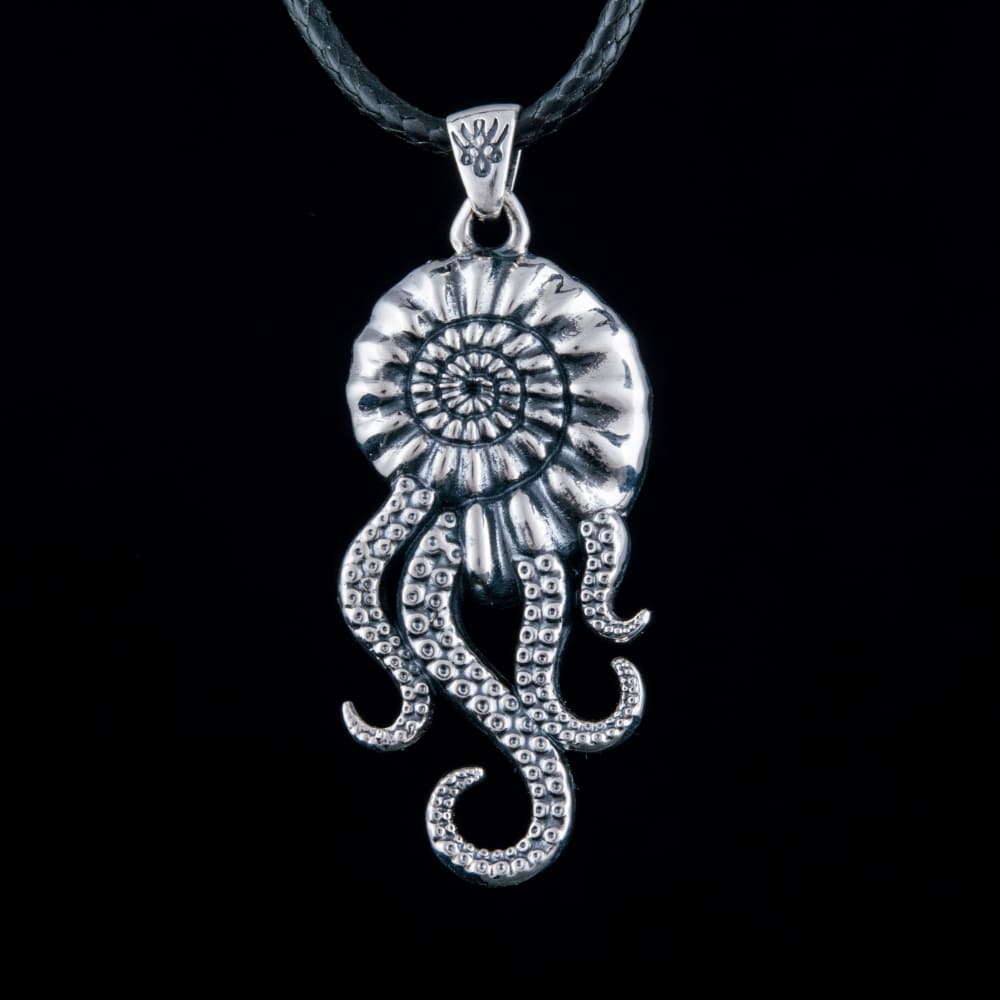 Handcrafted Nautilus of the Deep Pendant - Sterling Silver