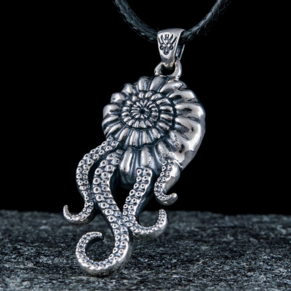 Handcrafted Nautilus of the Deep Pendant - Sterling Silver