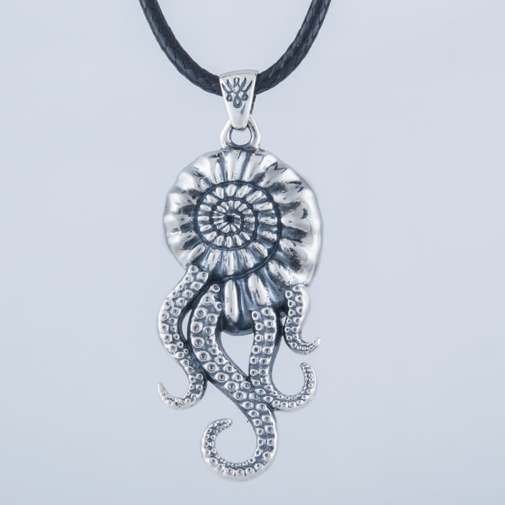 Handcrafted Nautilus of the Deep Pendant - Sterling Silver
