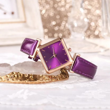 Zeira | Square head quartz watch set