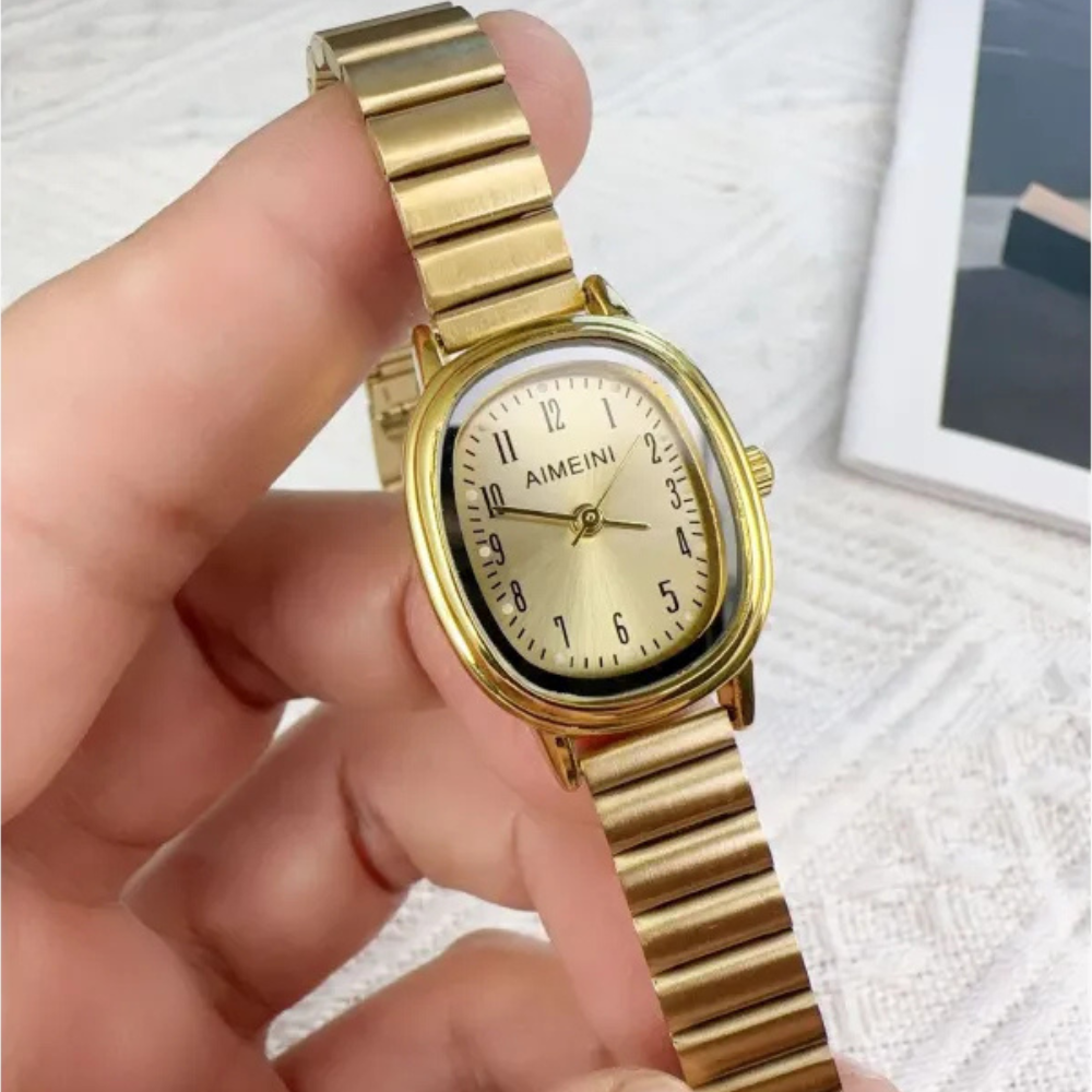 Zerina | Oval Disk Retro Digital Simple Watch