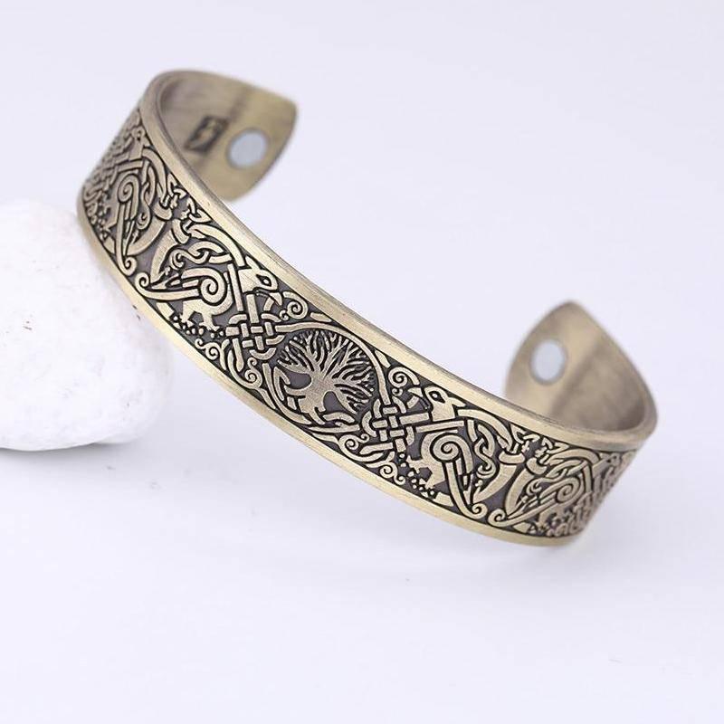Antique Celtic Cuff Bangle - Yggdrasil
