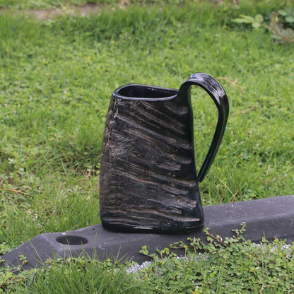 Black Buffalo Drinking Horn Mug