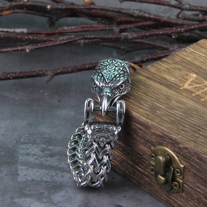 Celtic Eagle's Bite Heavy Chain Bracelet - Stainless Steel