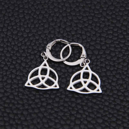 Celtic Knot Drop Earrings - Sterling Silver