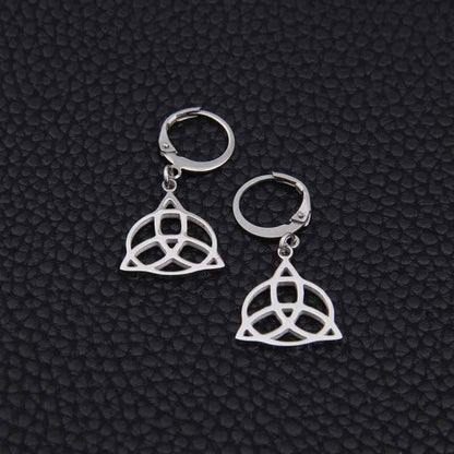 Celtic Knot Drop Earrings - Sterling Silver