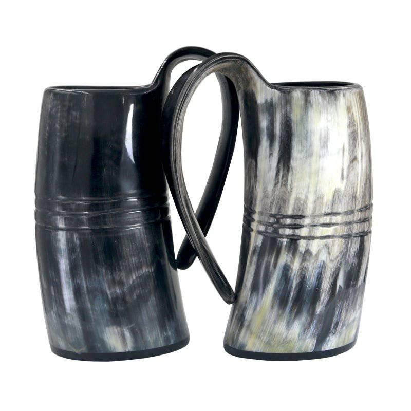 Drinking Horn Mug with Stripes