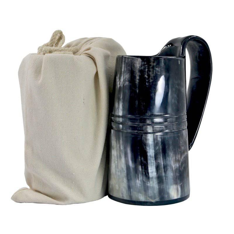 Drinking Horn Mug with Stripes