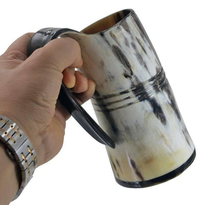 Drinking Horn Mug with Stripes