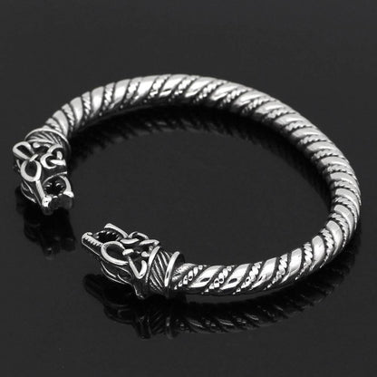 Fenrir Wolf Torc Bracelet - Stainless Steel