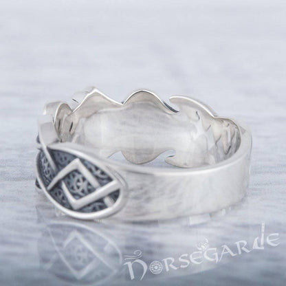 Handcrafted Celt Ornament Raido Band - Sterling Silver