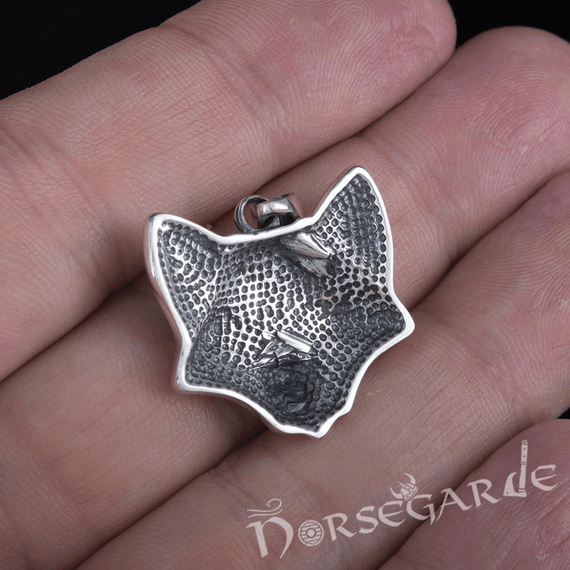 Handcrafted Celtic Fox Pendant - Sterling Silver