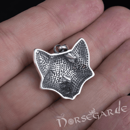 Handcrafted Celtic Fox Pendant - Sterling Silver