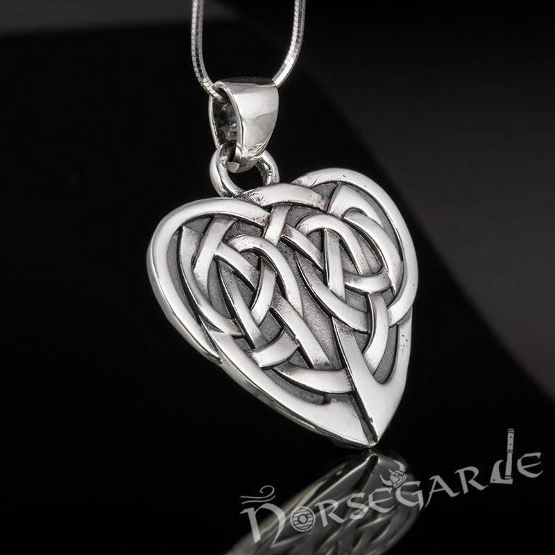 Handcrafted Celtic Heart Knot Pendant - Sterling Silver