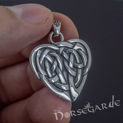 Handcrafted Celtic Heart Knot Pendant - Sterling Silver