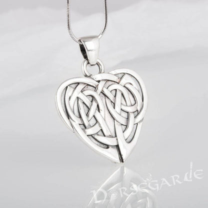 Handcrafted Celtic Heart Knot Pendant - Sterling Silver