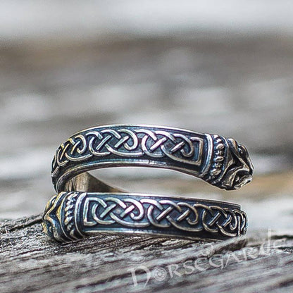 Handcrafted Celtic Jormungandr Band - Sterling Silver