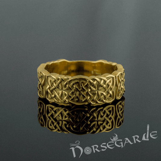 Handcrafted Celtic Knot Band - Gold