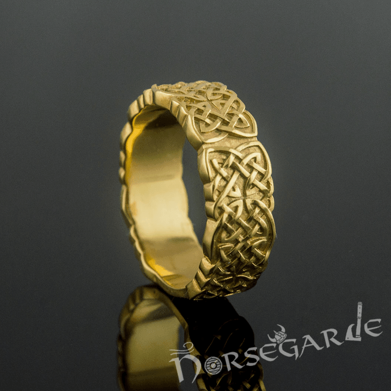 Handcrafted Celtic Knot Band - Gold