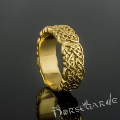 Handcrafted Celtic Knot Band - Gold