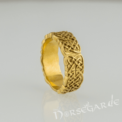 Handcrafted Celtic Knot Band - Gold
