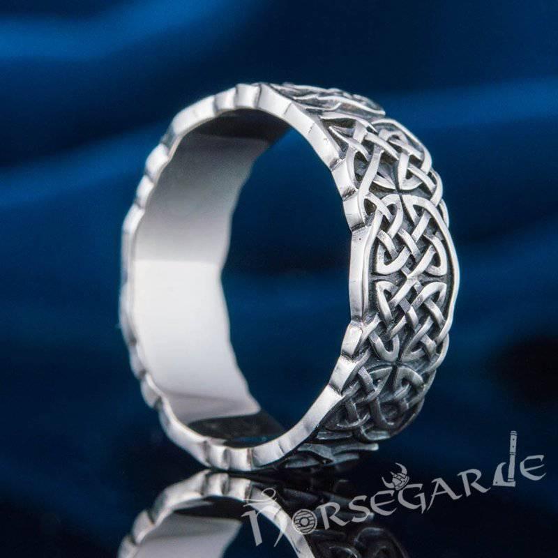 Handcrafted Celtic Knot Band - Sterling Silver
